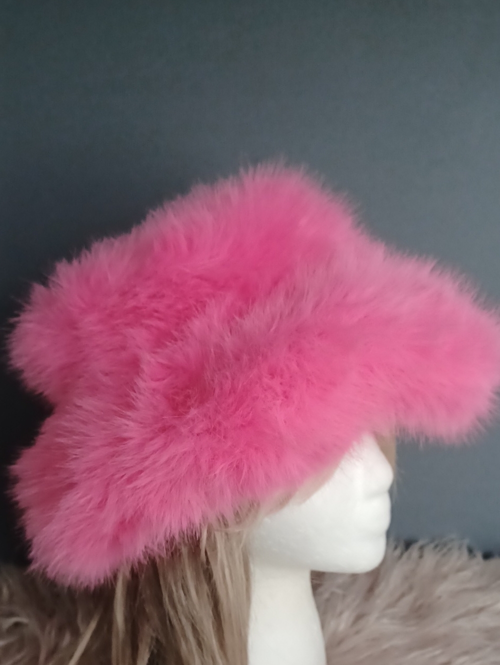 Hot Pink Fuzzy Winter Hat